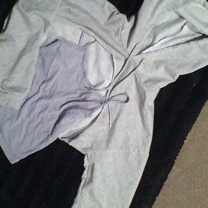 gray cropped hoodie